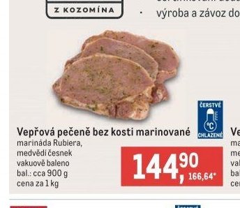 Vepřová pečeně bez kosti marinovaná
