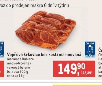 Vepřová krkovice bez kosti marinovaná
