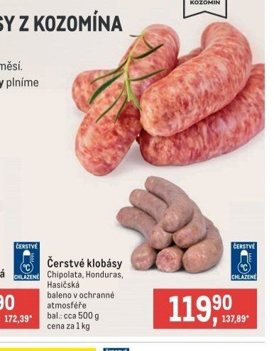 Čerstvé klobásy Chipolata, Honduras, Hasičská