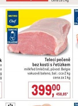 Telecí pečeně bez kosti s řetízkem
