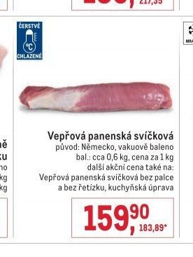 Vepřová panenská svíčková