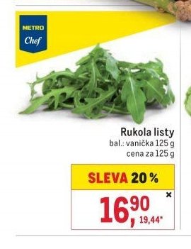 Rukola listy