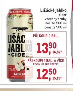Lišácké jablko cider