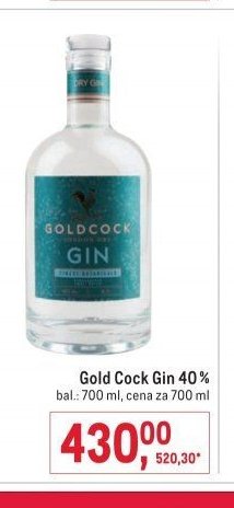 Gold Cock Gin 40%
