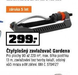 Čtyřplošný zavlažovač Gardena