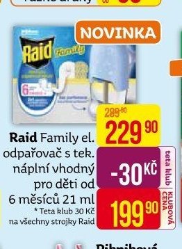 Raid Family el. odpařovač s tek. náplní vhodný pro děti od 6 měsíců 21 ml