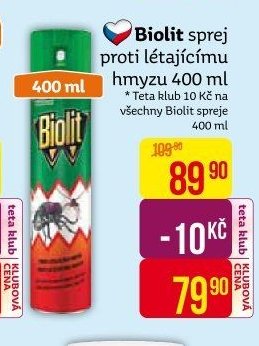 Biolit sprej proti létajícímu hmyzu 400 ml