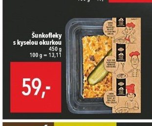 Šunkofleky s kyselou okurkou