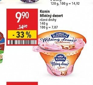 Kunín Mléčný dezert