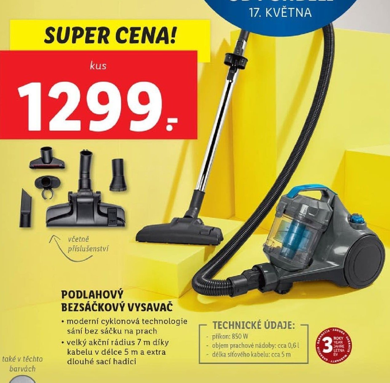 Podlahový bezsáčkový vysavač