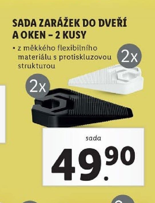 Sada zarážek do dveří a oken - 2 kusy