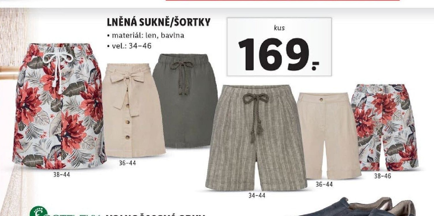LNĚNÁ SUKNĚ/ŠORTKY