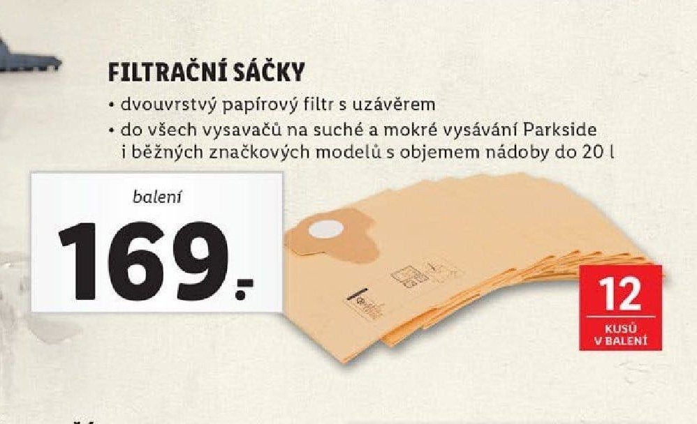 Filtrační sáčky