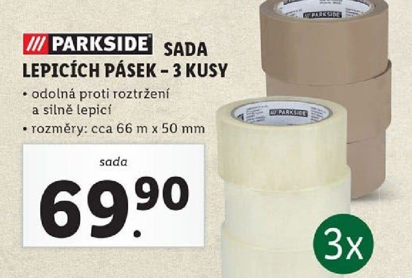 PARKSIDE SADA LEPICÍCH PÁSEK – 3 KUSY