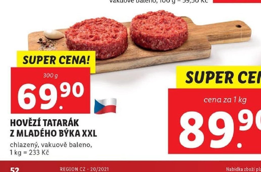 HOVĚZÍ TATARÁK Z MLADÉHO BÝKA XXL