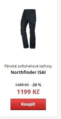 Pánské softshellové kalhoty Northfinder ISAI