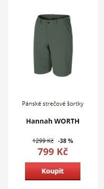 Pánské strečové šortky Hannah WORTH