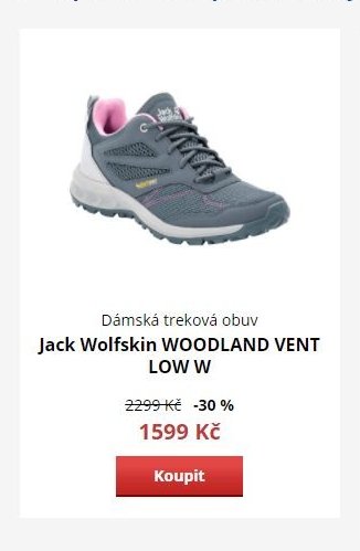 Dámská treková obuv Jack Wolfskin WOODLAND VENT LOW W