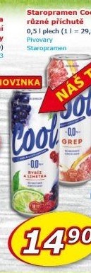 Nealkoholické pivo ochucené Staropramen Cool