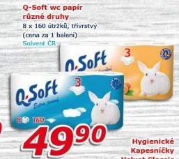 Toaletní papír 3vrstvý Q Soft