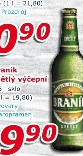 Pivo světlé výčepní 10° Braník