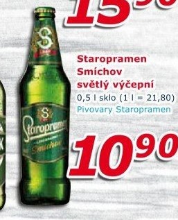 Pivo světlé výčepní 10° Smíchov Staropramen