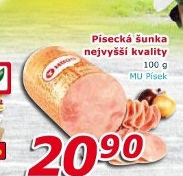 Šunka nejvyšší jakosti Maso uzeniny Písek