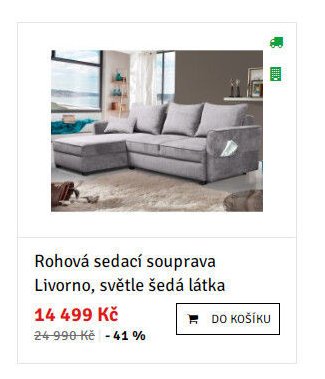 Rohová sedací souprava Livorno, světle šedá látka - ASKO akcniletaky.com