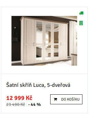 Šatní skříň Luca, 5-dveřová - ASKO akcniletaky.com