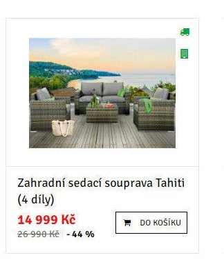 Zahradní sedací souprava Tahiti (4 díly) - ASKO akcniletaky.com