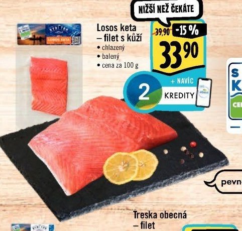 Losos keta - filet s kůží