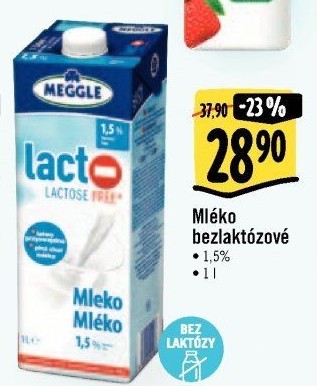 Mléko trvanlivé bez laktózy Meggle - 1,5% polotučné