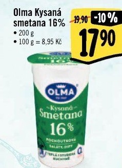 Smetana zakysaná Olma 16%