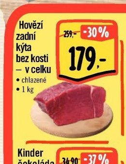 Hovězí zadní kýta bez kosti
