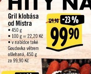 Gril klobása od Mistra