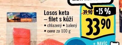 Losos keta – filet s kůží