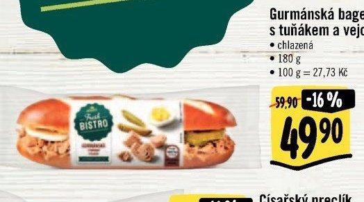 Gurmánská bageta s tuňákem a vejcem