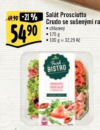 Salát Prosciutto Crudo se sušenými rajčaty
