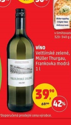 Víno Veltlínské zelené, Müller Thurgau, Frankovka modrá