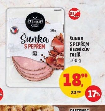 Šunka s pepřem Řezníkův talíř