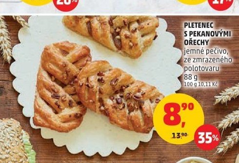 Pletenec s pekanovými ořechy