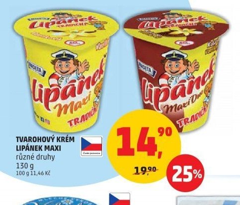 Tvarohový krém Lipánek Maxi