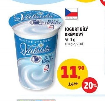 Jogurt bílý krémový Valašska