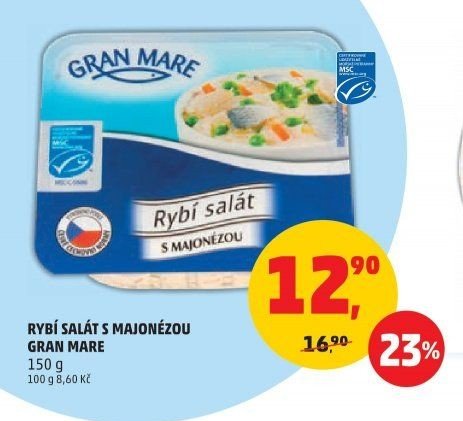 RYBÍ SALÁT S MAJONÉZOU GRAN MARE