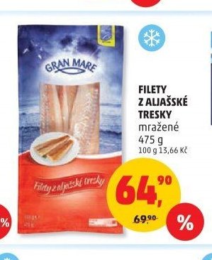 FILETY Z ALJAŠSKÉ TRESKY