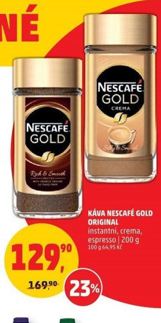 KÁVA NESCAFÉ GOLD ORIGINAL instantní, crema, espresso
