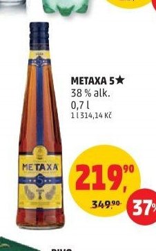 METAXA 5* 38 % alk.