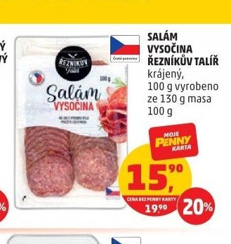 Salám Vysočina Řezníkův talíř 100 g