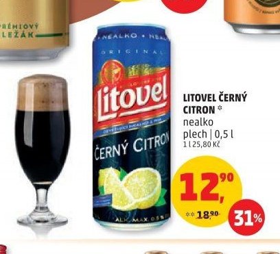 LITOVEL ČERNÝ CITRON nealko