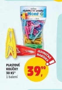 PLASTOVÉ KOLÍČKY 30 KS